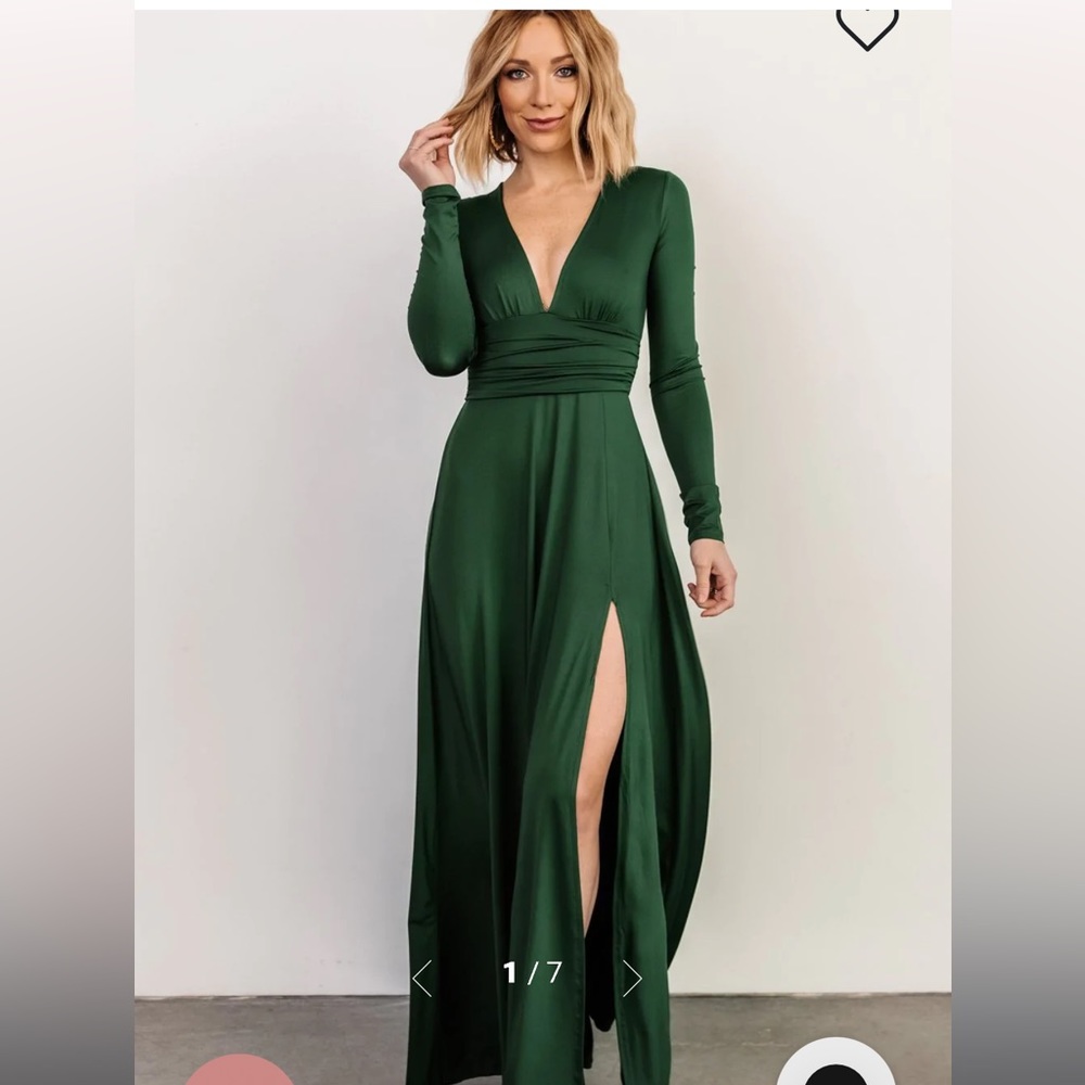 Baltic Born Arianna Maxi Dress - Emerald Green - Size Small